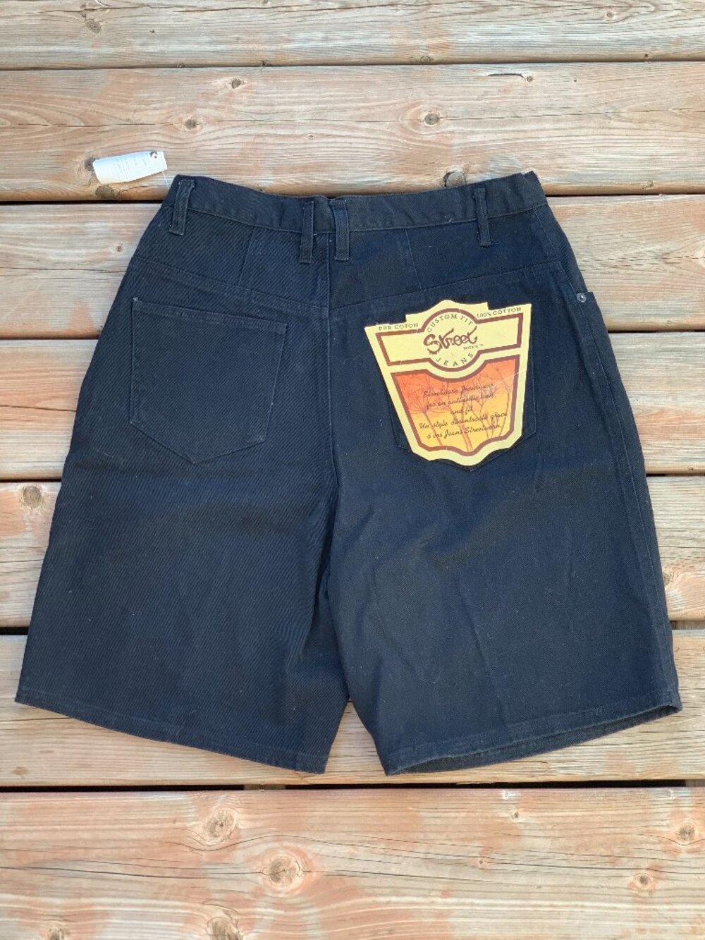 Vintage Jean Shorts Jorts Women 12 Black Denim High Rise 90s 80s Preppy Boho New